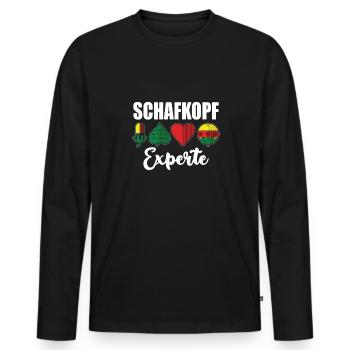 Schafkopf Expert Schafkopfkarten Bayern Watten - T-shirt manches longues Premium bio Homme - noir - Devant - Nico (187cm)