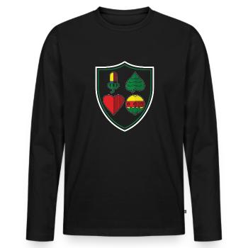 Schafkopf Watten Schnapsen Bayerisch-Schafkopf - T-shirt manches longues Premium bio Homme - noir - Devant - Nico (187cm)