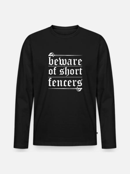 Kurzes Fechten - Männer Premium Bio Langarmshirt - Schwarz