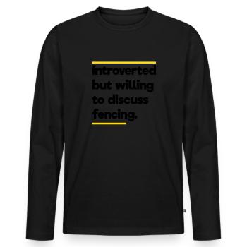 Fechten Geek - Männer Premium Bio Langarmshirt - Schwarz - Vorne - Nico (187cm)