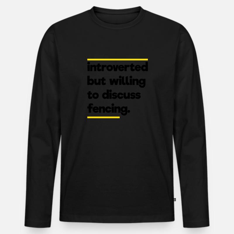 Fechten Geek - Männer Premium Bio Langarmshirt - Schwarz