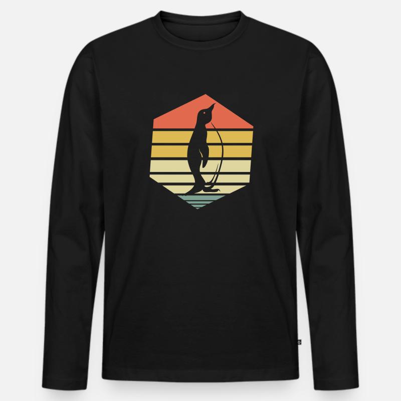 Pinguinform - Männer Premium Bio Langarmshirt - Schwarz