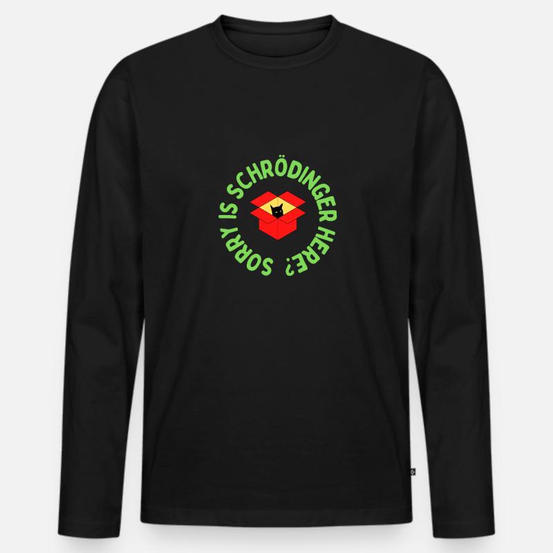 Schrödingers Katze - Männer Premium Bio Langarmshirt - Schwarz