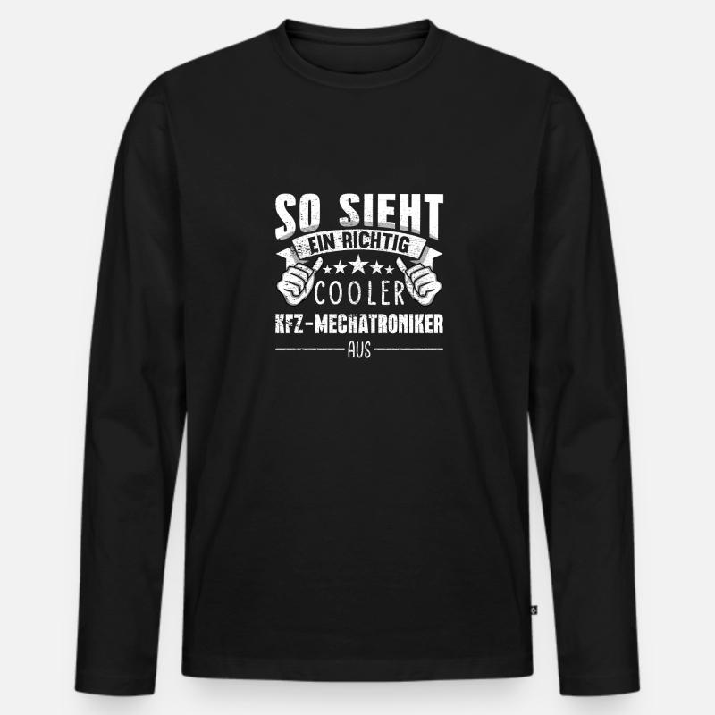 Kfz Mechatroniker - Männer Premium Bio Langarmshirt - Schwarz