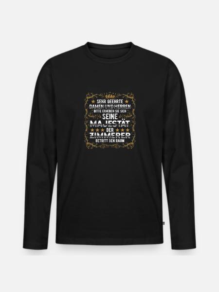 Zimmerer - Männer Premium Bio Langarmshirt - Schwarz