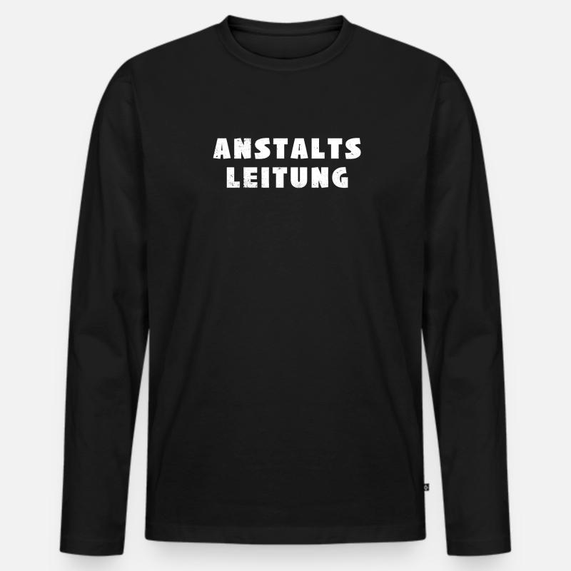 Anstaltsleitung - Männer Premium Bio Langarmshirt - Schwarz