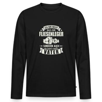Fliesenleger Vater Papa Vatertag Mosaikleger - Männer Premium Bio Langarmshirt - Schwarz - Vorne - Nico (187cm)