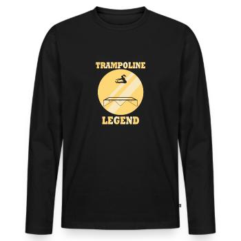 Trampoline Legend Saut d'obstacles - T-shirt manches longues Premium bio Homme - noir - Devant - Nico (187cm)