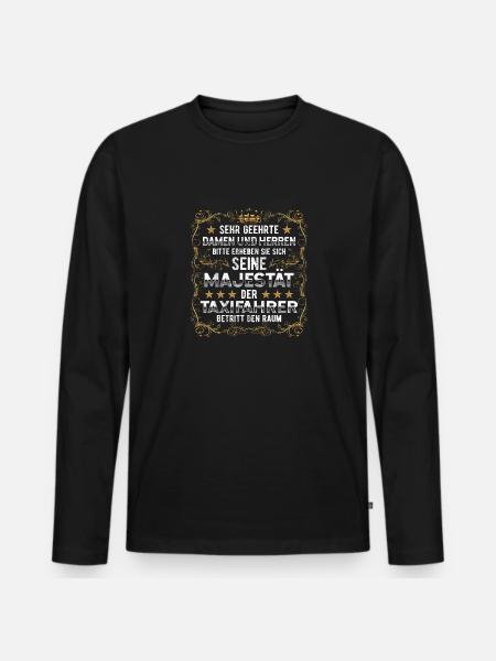 Taxifahrer - Männer Premium Bio Langarmshirt - Schwarz