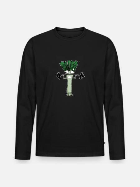 Prei - Mannen Premium Bio shirt met lange mouwen - zwart