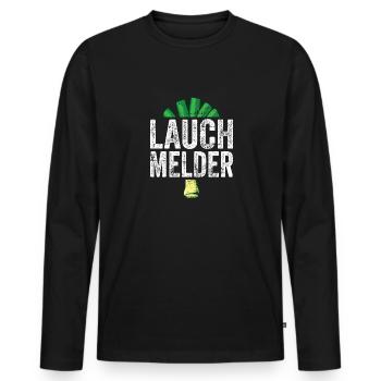 Lauch Kostüm Bodybuilding Satire Gym Jga - Männer Premium Bio Langarmshirt - Schwarz - Vorne - Nico (187cm)