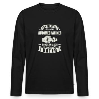 Automechaniker - Männer Premium Bio Langarmshirt - Schwarz - Vorne - Nico (187cm)