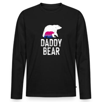 LGBT Rainbow Gay Pride Homo Lesbienne Gay - T-shirt manches longues Premium bio Homme - noir - Devant - Nico (187cm)