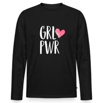 LGBT Rainbow Gay Pride Homo Lesbian Gay - Men's Premium Organic Long Sleeve Shirt - black - Front - Nico (187cm)