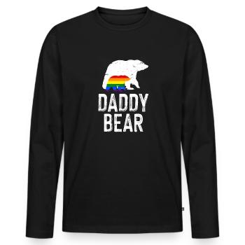 LGBT Rainbow Gay Pride Homo Lesbian Gay - Men's Premium Organic Long Sleeve Shirt - black - Front - Nico (187cm)