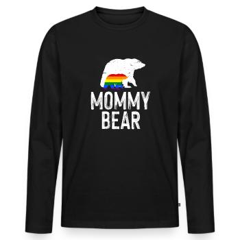 LGBT Rainbow Gay Pride Homo Lesbian Gay - Men's Premium Organic Long Sleeve Shirt - black - Front - Nico (187cm)