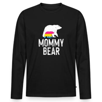 LGBT Rainbow Gay Pride Homo Lesbienne Gay - T-shirt manches longues Premium bio Homme - noir - Devant - Nico (187cm)