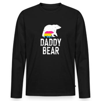 LGBT Rainbow Gay Pride Homo Lesbienne Gay - T-shirt manches longues Premium bio Homme - noir - Devant - Nico (187cm)