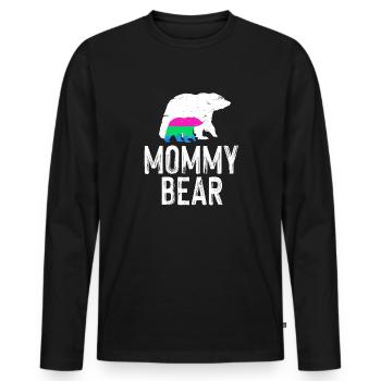 LGBT Rainbow Gay Pride Homo Lesbian Gay - Men's Premium Organic Long Sleeve Shirt - black - Front - Nico (187cm)