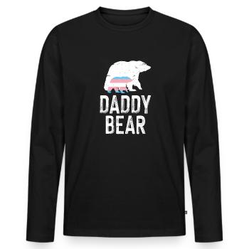 LGBT Rainbow Gay Pride Homo Lesbian Gay - Men's Premium Organic Long Sleeve Shirt - black - Front - Nico (187cm)