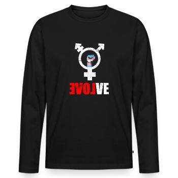 LGBT Rainbow Gay Pride Homo Lesbienne Gay - T-shirt manches longues Premium bio Homme - noir - Devant - Nico (187cm)