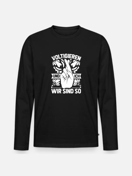 Voltigieren - Männer Premium Bio Langarmshirt - Schwarz