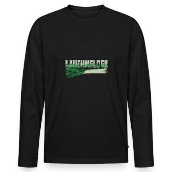 Lauch Kostüm Bodybuilding Satire Gym Jga - Männer Premium Bio Langarmshirt - Schwarz - Vorne - Nico (187cm)