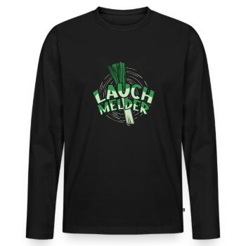 Lauch Kostüm Bodybuilding Satire Gym Jga - Männer Premium Bio Langarmshirt - Schwarz - Vorne - Nico (187cm)