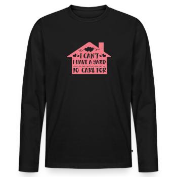 Ich Kann Nicht Ich Muss Auf Den Hof Aufpassen - Männer Premium Bio Langarmshirt - Schwarz - Vorne - Nico (187cm)