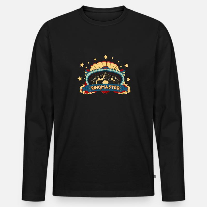 Circus Ringmaster Kostüm - Männer Premium Bio Langarmshirt - Schwarz