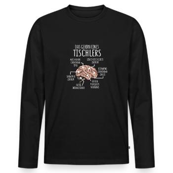 Tischler Anatomie Gehirn Zimmerer - Männer Premium Bio Langarmshirt - Schwarz - Vorne - Nico (187cm)