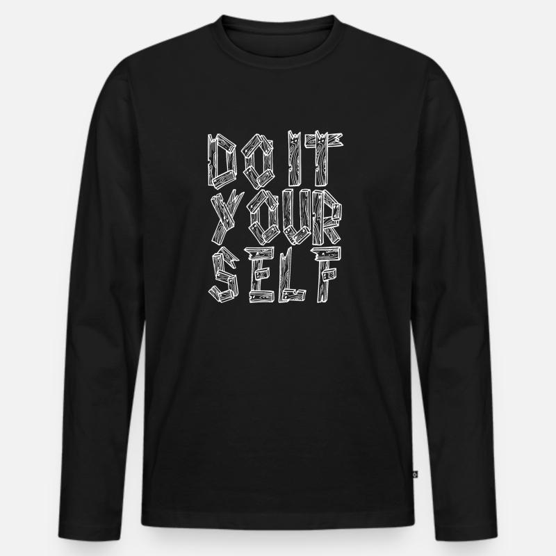 Do It Yourself - Männer Premium Bio Langarmshirt - Schwarz