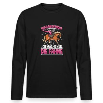 Voltigieren - Männer Premium Bio Langarmshirt - Schwarz - Vorne - Nico (187cm)