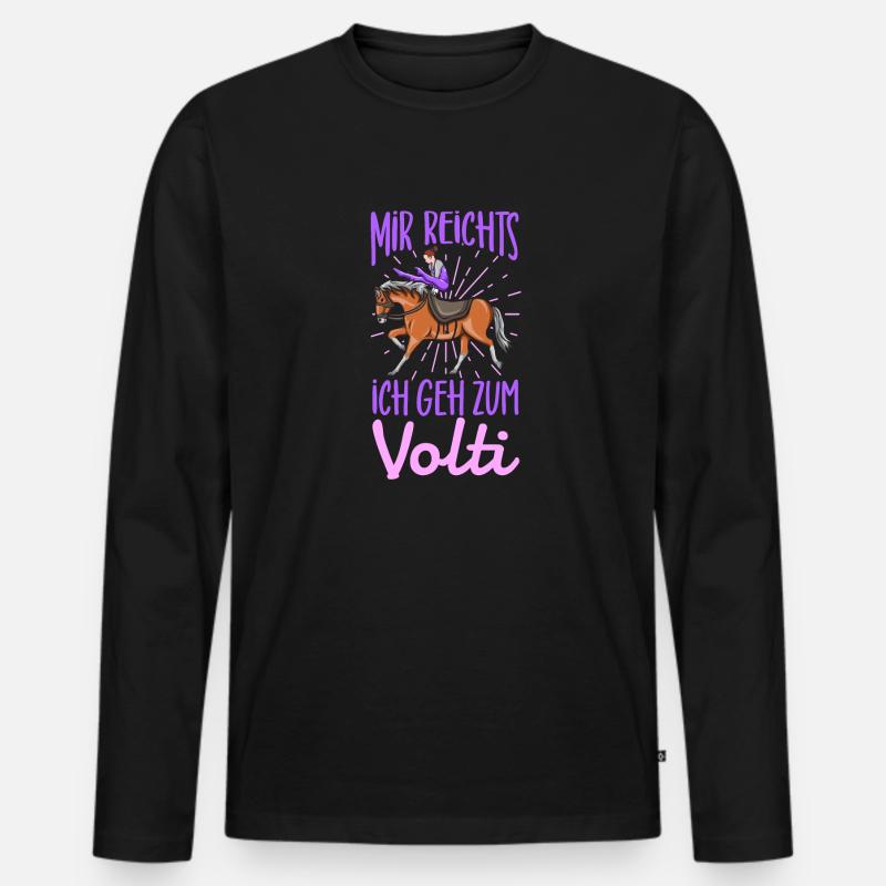 Voltigieren - Männer Premium Bio Langarmshirt - Schwarz
