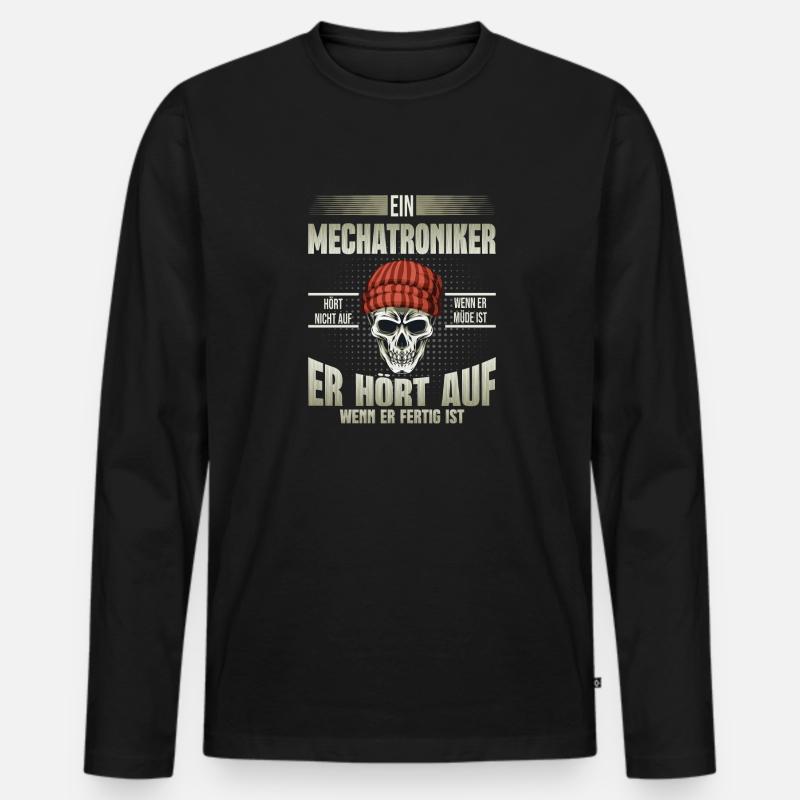 Mechatroniker - Männer Premium Bio Langarmshirt - Schwarz