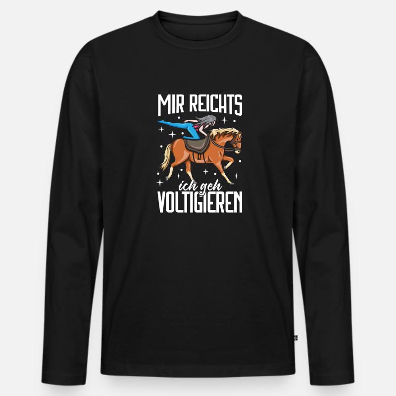 Voltigieren - Männer Premium Bio Langarmshirt - Schwarz