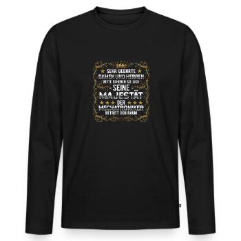Mechatroniker - Männer Premium Bio Langarmshirt - Schwarz - Vorne - Nico (187cm)