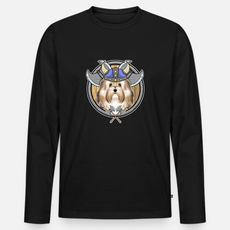 Havanese I Valhalla I Viking - Männer Premium Bio Langarmshirt - Schwarz