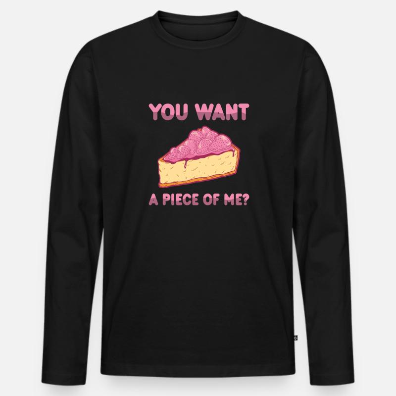 Kuchen Backen Bäcker Konditor - Männer Premium Bio Langarmshirt - Schwarz