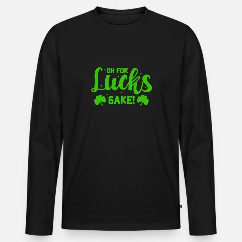 Irisch St. Patricks day - Männer Premium Bio Langarmshirt - Schwarz