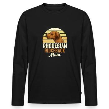Rhodesian Ridgeback Dog - Men's Premium Organic Long Sleeve Shirt - black - Front - Nico (187cm)