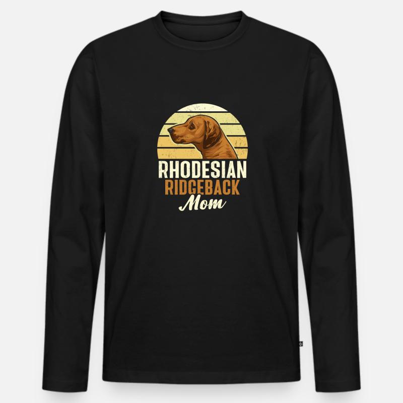 Rhodesian Ridgeback Hund - Männer Premium Bio Langarmshirt - Schwarz