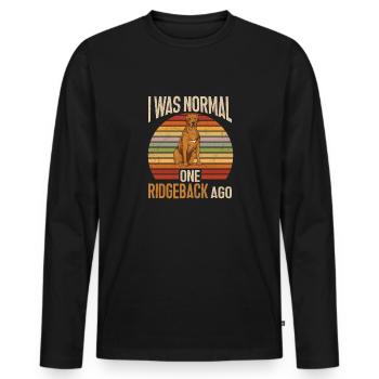 Rhodesian Ridgeback Dog - Men's Premium Organic Long Sleeve Shirt - black - Front - Nico (187cm)