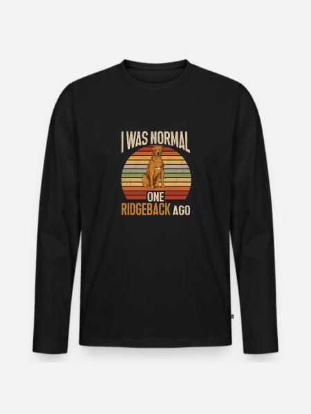 Rhodesian Ridgeback Dog - Men's Premium Organic Long Sleeve Shirt - black