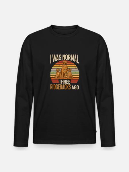 Rhodesian Ridgeback Dog - Men's Premium Organic Long Sleeve Shirt - black