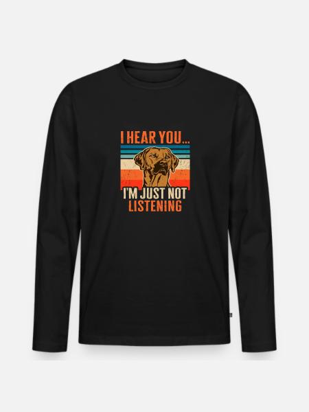 Rhodesian Ridgeback Dog - Men's Premium Organic Long Sleeve Shirt - black