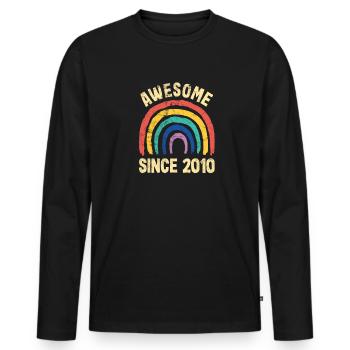 12ter Geburtstag 12 Jahre Idee zum 12. Geburtstag - Männer Premium Bio Langarmshirt - Schwarz - Vorne - Nico (187cm)