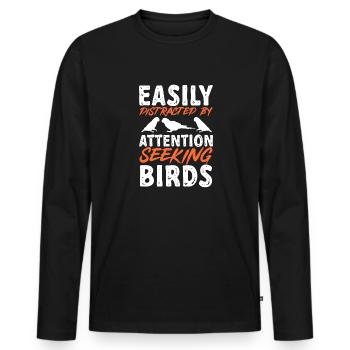 Molinasittich Perroquet Oiseau Perruche du Soleil - T-shirt manches longues Premium bio Homme - noir - Devant - Nico (187cm)