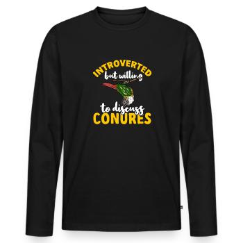 Molinasittich Perroquet Oiseau Perruche du Soleil - T-shirt manches longues Premium bio Homme - noir - Devant - Nico (187cm)
