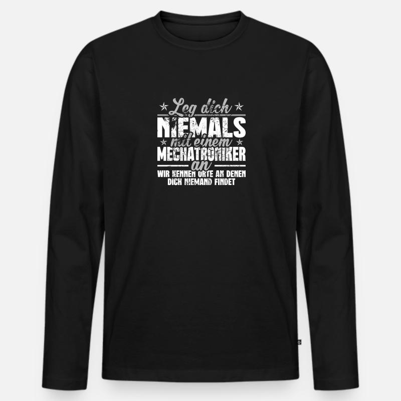 Mechatroniker - Männer Premium Bio Langarmshirt - Schwarz